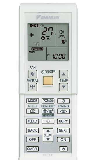 Daikin Heat Pump Controller Symbols